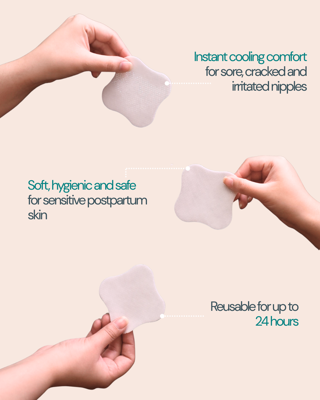 Cooling Comfort Hydrogel Breast Pads