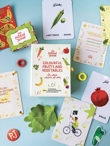 Colourful Fruits And Vegetables Flashcards