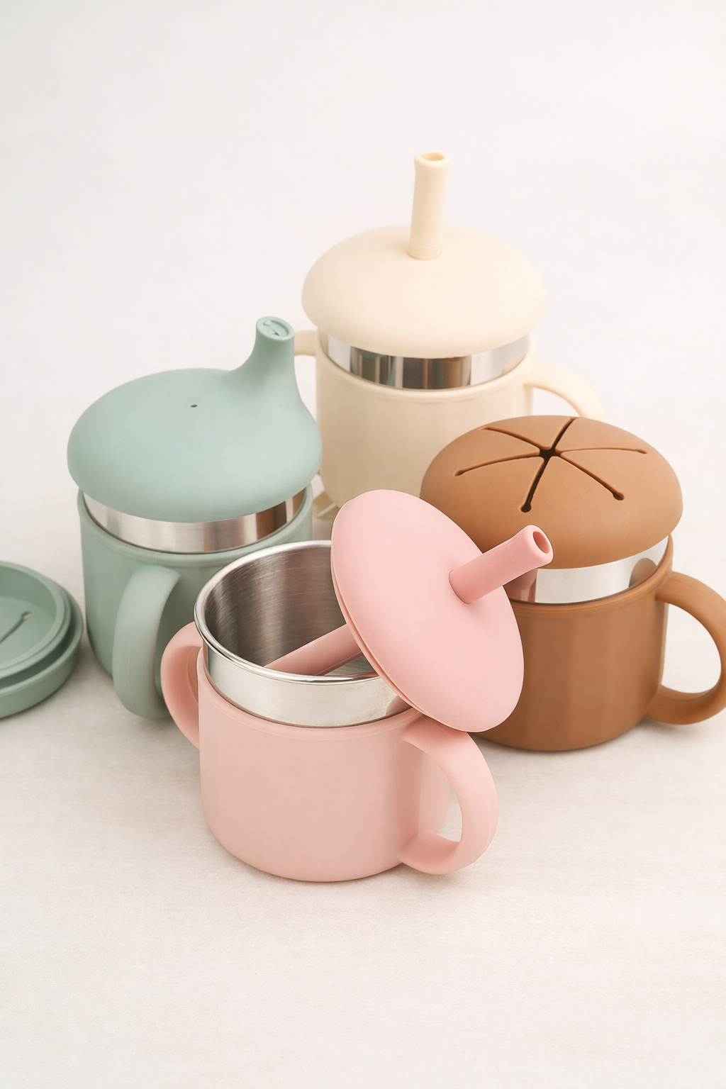 Stainless Steel & Silicone 3 in 1 Cup