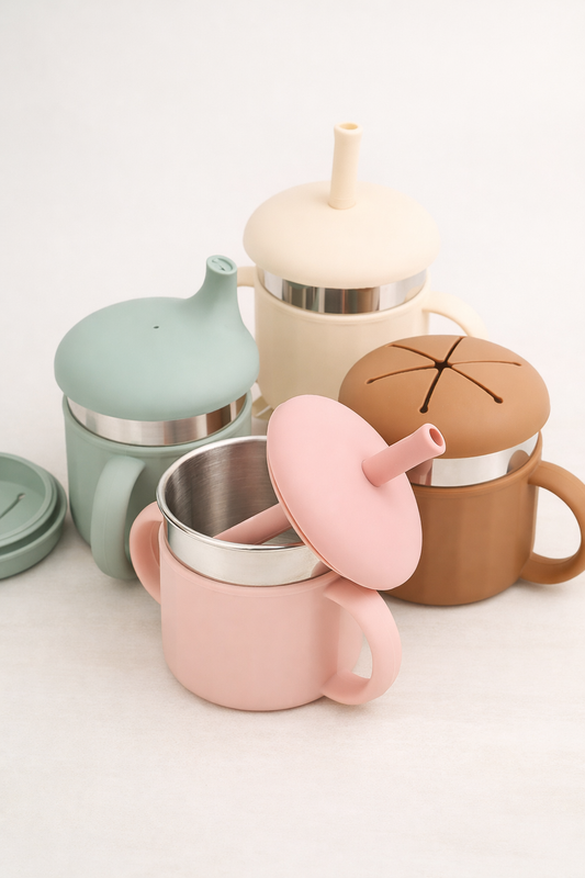 Stainless Steel & Silicone 3 in 1 Cup