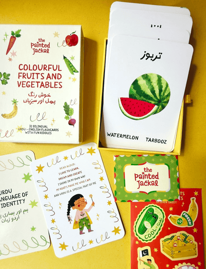 Colourful Fruits And Vegetables Flashcards