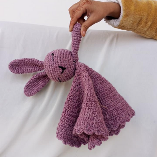 Crochet Purple Bunny Blanket