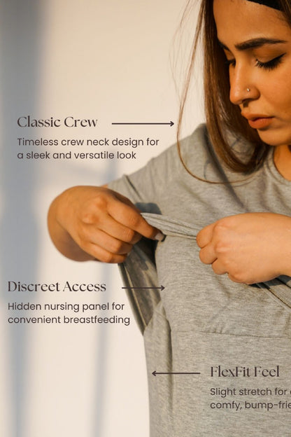 Nursing Shirt Half Sleeves