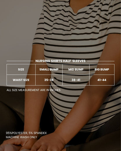 Nursing Shirt Half Sleeves