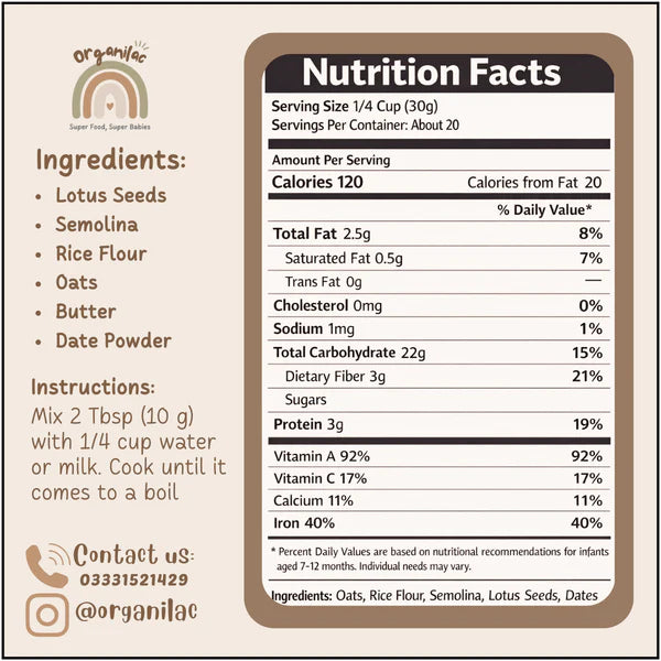 OG Organilac (Organic Baby Cereal)